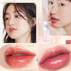 4PCS Hydrating Clear Lip Oil,Jelly Honey Lip Gloss Oil,Korean Big Brush Lip Oil,Long-lasting Moisturizing Nourishing Lip Balm,Plumping Lip Fresh Texture Clear Lip Gloss,Makeup Lip Care Tools
