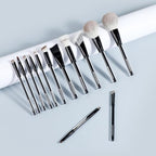 KENCOLOR Premium 13-Piece Makeup Brush Set with PU Travel Pouch – High-End Acrylic Handle, Soft Synthetic & Natural Bristles, Dense & Non-Absorbent, for Flawless Application