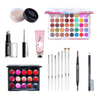 All-in-One Makeup Gift Set Carry All Makeup Kit Women Full Kit With Makeup Bag Lipgloss Lipstick Concealer Blush Foundation Face Powder Eyeshadow Palette Cosmetic Palette #3