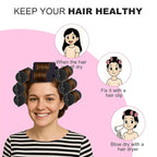 36 Pieces Soft Foam Hair Curlers - Flexible Sleeping Curlers for Hair Styling (1.2inch, Black)