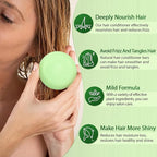 POP MODERN.C Rosemary Solid Shampoo and Conditioner Bar Set for Hair Growth, Moisturizing, 160g, 2.8219 Ounce, 2x80g Soaps, 2 Wooden Holder, Mother's Day Gift