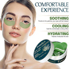 Under Eye Patches (60PCS), Aloe Vera & Collagen Eye Mask, Eye Patches for Puffy Eyes, Anti-Aging Eye Mask for Puffiness, Under Eye Mask for Dark Circles and Eye Bags, Hydrating Eye Gel Pads(green)