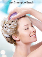 HEETA Scalp Massager Hair Growth, Scalp Scrubber with Soft Bristles, Integrated Silicone Design, Exfoliator for Dandruff Removal & Relaxation, Shampoo Brush Fit Wet Dry Hair Use, Light Purple