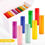 96 Pcs 5g Lip Balm Tubes bulk Plastic Empty Lip Balm Containers Refillable Rotatable Lipstick Tubes DIY Lip Gloss Balm Tube Holder for DIY Cosmetic, 8 Colors
