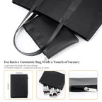 DUcare Makeup Brushes with Bag,15Pcs Makeup Brush Set Christmas Gift Travel Kabuki Foundation Blending Blush Eyeliner Shadow Brow Concealer Brushes Kit Black