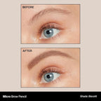 Morphe Micro Dual Eyebrow Pencil - Dual-Ended Brow Pencil Featuring a Retractable, Ultra-Precise, Pointed Tip - Richly Pigmented, Smooth-Gliding, Long-Lasting Wax Formula - Biscotti (0.003 oz)