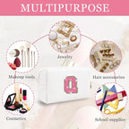 Personalized initial letter makeup bag,