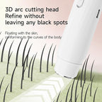 Bikini Trimmer for Women Pubic Hair: 2 in 1 Eletctric Razors for Women - Rechargeable Eletctric Shaver - IPX6 Waterproof Bikini Trimmer,Suitable for Underarms, Legs, Arms, Body,Face (White)