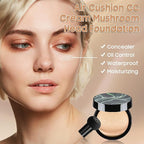 Air Cushion CC Cream Foundation - Mushroom Head BB Creams, Long Lasting Concealing Brightening, Moisturizer Face Cream,Facial Skin Care Makeup For All Skin Types (Medium Deep)