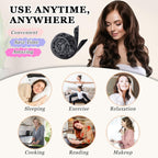 No Heat Overnight Hair Curlers Headband, 70" Soft Ribbon Curl Wrap for Long Hair - 9 PCS Curling Rods Set - Grey