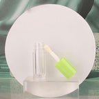 COSIDEA 14pcs Empty 6ml big doe foot wand Chunky lip gloss tubes for DIY lipgloss,Pink round lipgloss containers tubes with thick wand (Green)