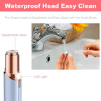 Facial Hair Removal for Women, Mini Hair Remover, Electric Razor Shaver Portable Bikini Epilator for Lips, Chin, Armpit, Peach Fuzz, Fingers, Neck, Cheek and USB Rechargeable (Blue)