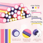 30Pcs 9.45" Flexible Curling Rods No Heat Hair Rollers Curlers with 3 Sizes Foam Curlers Hair Rods for Short and Long Hair