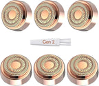 Replacement Heads for Flawless Generation 2, Facial Hair Removal Replacement Heads for Women, Compatible with Finishing Flawless Facial Hair Remover, Double Halo Replacement Heads Gen 2(6 Count)