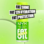 NYX PROFESSIONAL MAKEUP Fat Oil Chillz, Moisturizing, Shiny and Vegan Tinted Lip Gloss - Kiwi Freeze (Sheer Green)