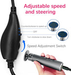 5.3'' Electric Foot Callus Remover with 80pcs Sandpaper Discs & Brush, Professional Aluminum Ergonomic Pedicure Tool, Stepless Speed & Reverse Control for Dead Skin Removal (Grey)