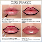 3PCS Peel Off Lip Liner Stain Set, Tattoo Lip Liner Peel Off Lip Stain with Tweezer, Long Lasting, Waterproof, Transfer-proof, Highly Pigmented Matte Finish Lip Tint Stain
