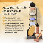 Kitsch Coconut Oil Shampoo and Conditioner Set – Deep Moisturizing Shampoo and Conditioner Bar for Dry Damaged Hair – Hydrating Solid Bars for Curly, Coily & Color Treated Hair – Made in USA