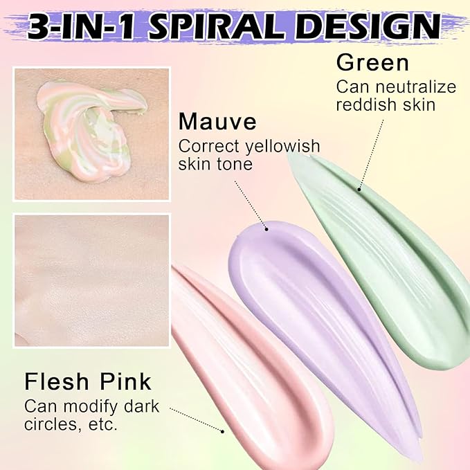 3 In 1 Color Corrector Makeup Primer Color Face