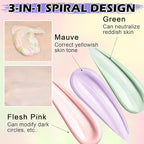 3 In 1 Color Corrector Makeup Primer Color Correcting Primer Cream Tinted Moisturizer Brightening Primer Facial Serum Isolation Cream Neutralizes Skin Tone for Face Before Makeup Base Cream