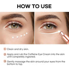 Eye Cream for Dark Circles and Puffiness: Caffeine - Retinol Cream- Anti Aging Wrinkles With Collagen Hyaluronic Acid Fine Lines Depuffer in 3-4 Weeks-15 mL