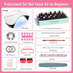 VANREESA 42 Pcs Gel Nail Polish Kit with U V Light 24 Colors Gel Polish Nail Set Glossy & Matte Top Coat Complete Nail Kit with Manicure Tools for All Seasons Gifts for Women Girls