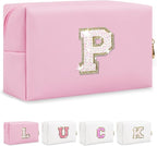 Personalized initial letter makeup bag,
