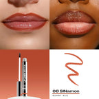 Sacheu Lip Liner STAY-N Peel Off Lip Stain — Long Lasting Matte Lip Tattoo Transfer Proof Lipstain Infused with Hyaluronic Acid & Vitamin E for All Skin Types — Vegan & Cruelty-Free, SINamon