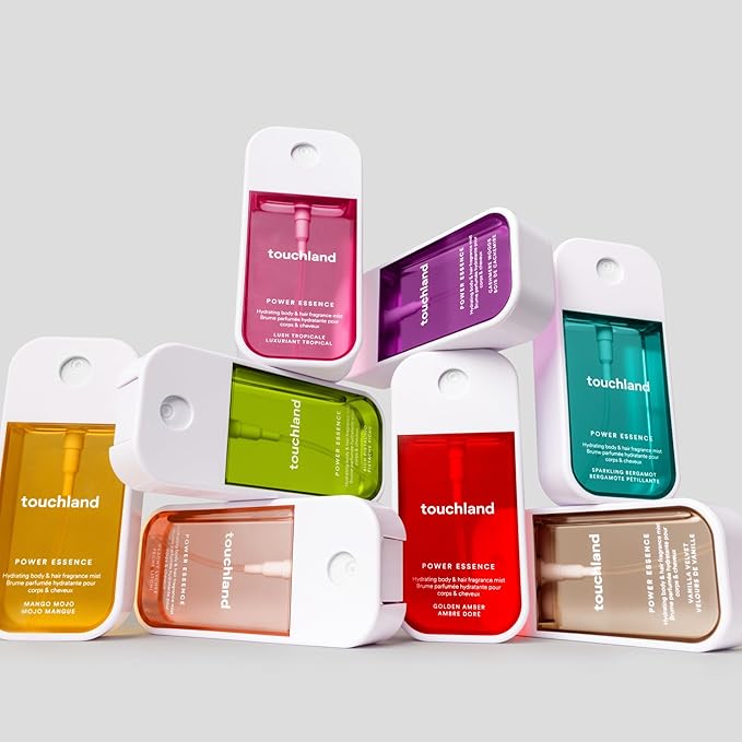 Touchland Power Essence Hydrating Body & Hair Fragrance, Vanilla Velvet, 2 FL. OZ. Travel Size Body Mist