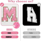 Initial letter patch makeup bag,