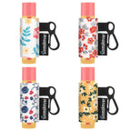 4 Pack Compact Clip-On Chapstick Holder Lip Balm Holder Keychain, Premium Release Clip Elastic Sleeves Lip Gross Holder Keychain Clip On Lipstick Sleeve, Fits Most Standard Lip Balm