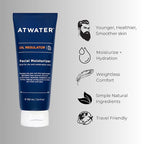 ATWATER Mens Face Moisturizer with Oil Control Complex, Unscented Lightweight Formula - Mens Face Lotion for Oily Skin that Hydrates and Controls Shine - 3.4 oz