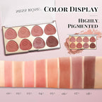 8 Colors Blush Palette, Smooth Blendable Powder Blush, Buildable Facial Cheek Blusher, Matte Blush Palette Makeup For Women, Waterproof Long-lasting Makeup Palette with Brush
