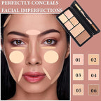Color Correcting Concealer Palette,Concealer Contour Palette Long-Lasting Makeup Cream Contour Palette,Contouring Foundation Highlighting Corrector Concealer Palette for Dark Circles & Blemish(#02)