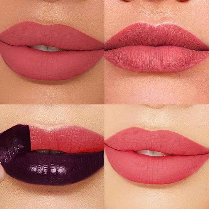 3 Colors Lip Stain Peel Off, Long Lasting Matte Lip Liner, Waterproof, Smudge-Proof, Transfer-proof, Highly Pigmented Color Lip Tint Makeup