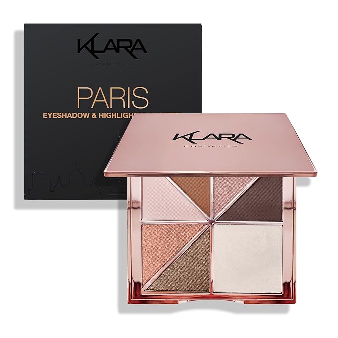 Paris Eyeshadow Highlight Palette Rosegold Shimmer Glitter Sparkle