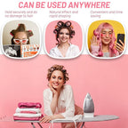 Big Self-Grip Hair Rollers with Stainless Steel Duckbill Clips for Long, Medium Hair and Volume