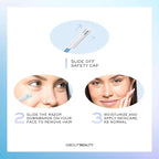 About Face Pro-Premium Facial Razors - 3 Beauty Groomers for Hair Removal, Ideal for Shaving, Exfoliating, Dermaplaning and Brow Shaping, Japanese Stainless Steel Gently Removes Facial Hair