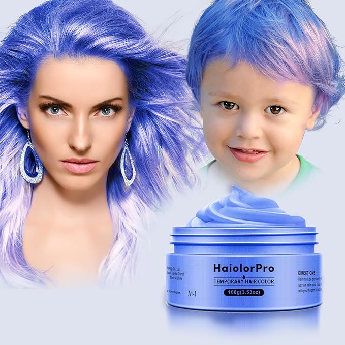 Blue Hair Color Wax, Temporary