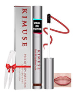KIMUSE Lip Stain Peel Off, Peel Off Lip Liner Stain with Tweezer, Long Lasting, Waterproof, Transfer Proof Lipstains Color, Smudge-Free, Easy Removal, Matte Finish