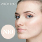 AEROBLEND Airbrush Foundation Makeup (N10) Professional, Water-Based, Buildable, skin types, 1 oz