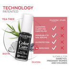 PODERM - Nail Polish – Enriched with Tea Tree – Improves nail appearance – Ingredients Natural/Vegan - foot/hand - Swiss Made (Jet Black)