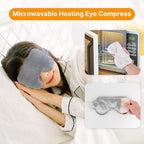 Atsuwell Cooling Eye Mask, Reusable Cold Sleep Eye Compress and Moist Heat for Eye Relaxing, Multipurpose Eye Bag for Dry Eyes with Microwavable Flaxseed Pad, Cold Gel Pad and Silky Cotton Insert