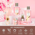 Bath and Body Gift Baskets for Women, 12 Pcs Vanilla Oat Spa Gifts for Women. Bath Gift Set Enriched Shea Butter. Home Spa with Shower Gel, Body Oil, Saint Roy Gifts for Mom