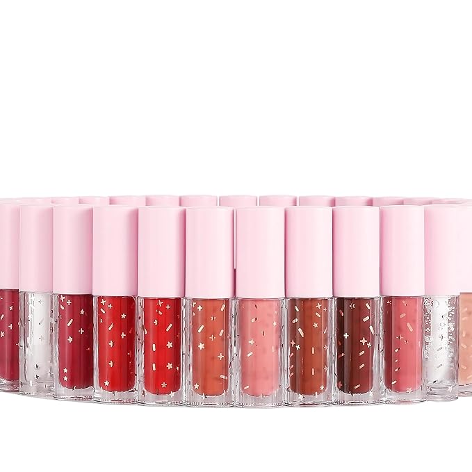 R.Y.M Pack of 12 Pcs Matte, Natural, Moisturizing, Plumper Lip Gloss Sets, Liquid Stick Set Long Lasting for Lip Color, Minimizes lip Wrinkles, with Beautiful Finish