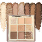 Eyeshadow Palette Makeup- 9 Colors Eyeshadow Palette Matte Shimmer Korean Natural Eye Shadow palettes Highly Pigmented Naturing-Looking Long Lasting (17#)