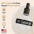 C CARE Fragrance Free Cuticle Oil For Nails - Repairs Cuticles Overnight - Moisturizes and Strengthens Nails and Cuticles - Dropper & Brush included - 2.5oz