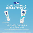 NIVEA Soft Refreshingly Soft Moisturizing Cream, Lightweight Moisturizer for Face, Body and Hands, Body Cream Enriched with Jojoba Oil and Vitamin E, 2.6 Oz Tube, Pack of 3