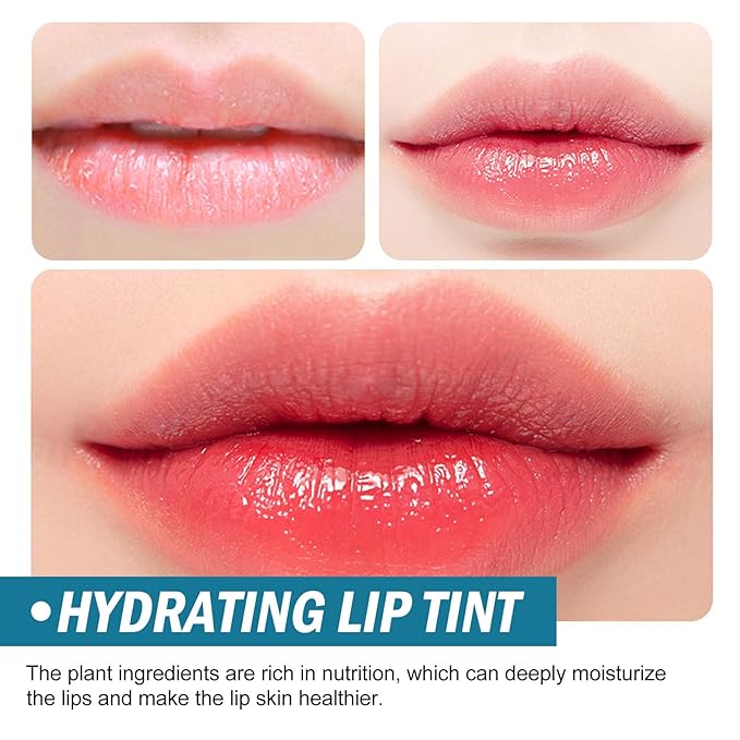 4Pcs Lip Tint Hydrating, Moisturizing Effect Tinted Lip Balm Repair Dry Lips Hydrating Strength Hydrating Lip Tint Lip Care Lip Gloss, Long-Lasting Non-sticky Natural Ingredients Lip Tint