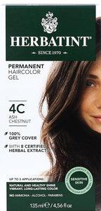 Herbatint Permanent Haircolor Gel, 4C